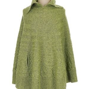 St. John Olive Green Poncho Pullover Sweater Size Small EUC